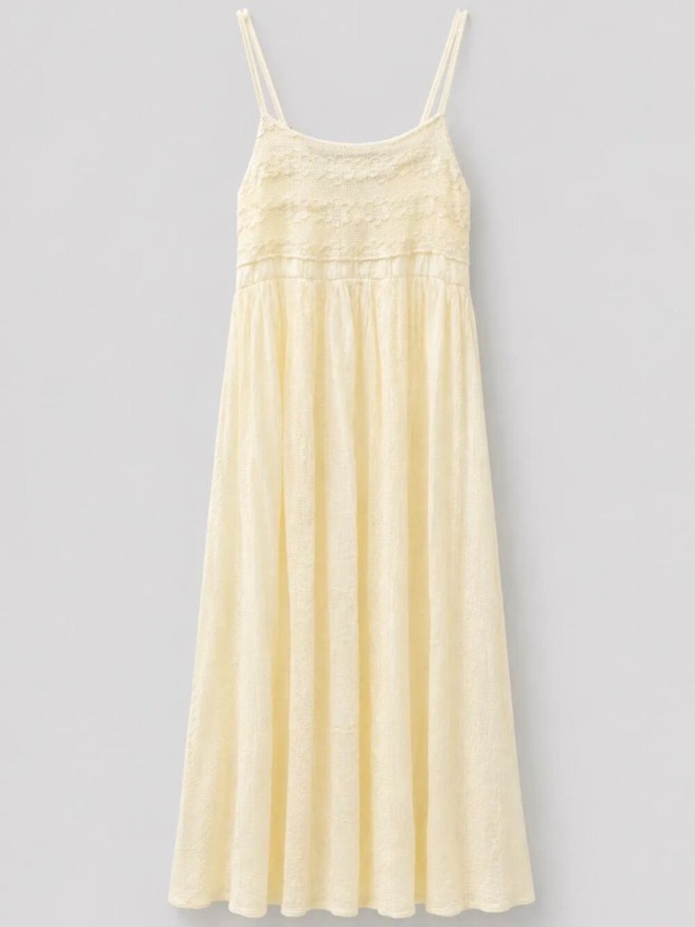 BLANCO Ivory Crochet Bodice Maxi Dress